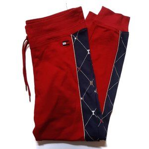 Tommy Hilfiger NWOT Red & Navy Joggers SZ M